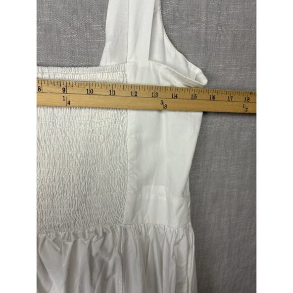 New With Tags Stellah Anthropologie Sleeveless Rouch Back Size L White - Picture 5 of 7